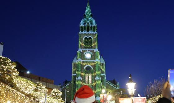 성탄트리로 변신한 명동성당