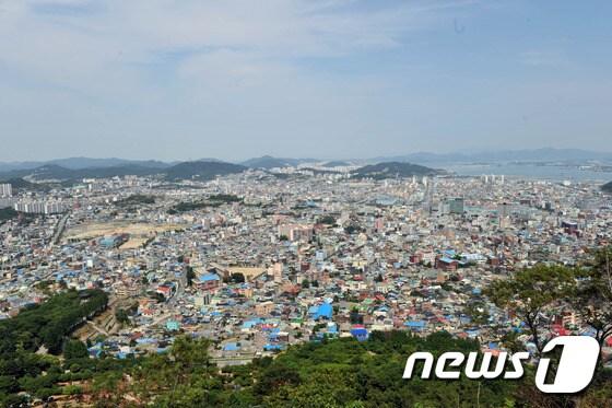 우달산에서 바라본 목포 도심 전경.&#40;목포시 제공&#41; /뉴스1 