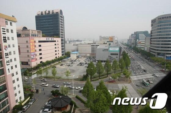 2017년 광주시와 ㈜신세계가 추진했던 광주 서구 화정동 특급호텔 건립 부지./뉴스1 ⓒ News1DB