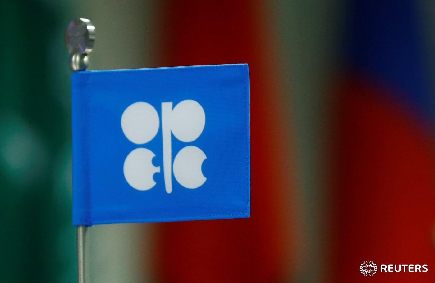 석유수출국기구&#40;OPEC&#41; 로고가 그려진 깃발. ⓒ 로이터=뉴스1 ⓒ News1 정혜민 기자