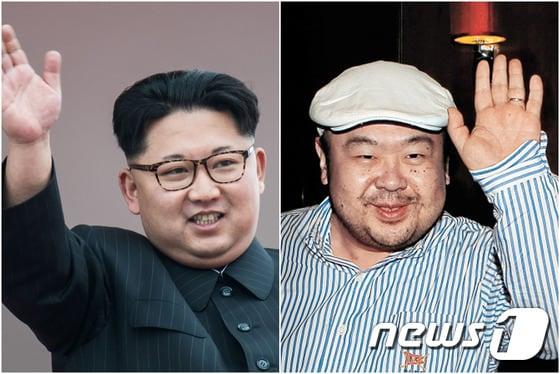 김정은 북한 노동당 총비서&#40;왼쪽&#41;, 이복형 고&#40;故&#41; 김정남. . ⓒ News1 