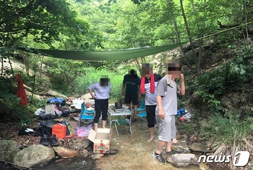 불법취사행위 &#40;설악산국립공원사무소 제공&#41; ⓒ News1