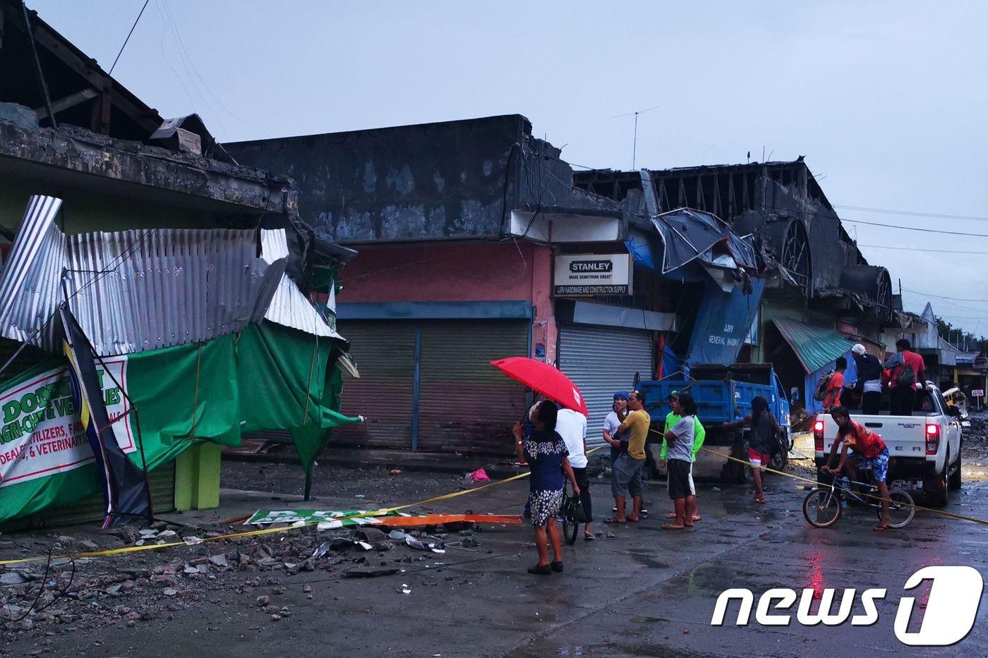 필리핀 남부 민다나오섬에서 15일&#40;현지시간&#41; 리히터 규모 6.8의 지진이 발생했다. ⓒ AFP=뉴스1