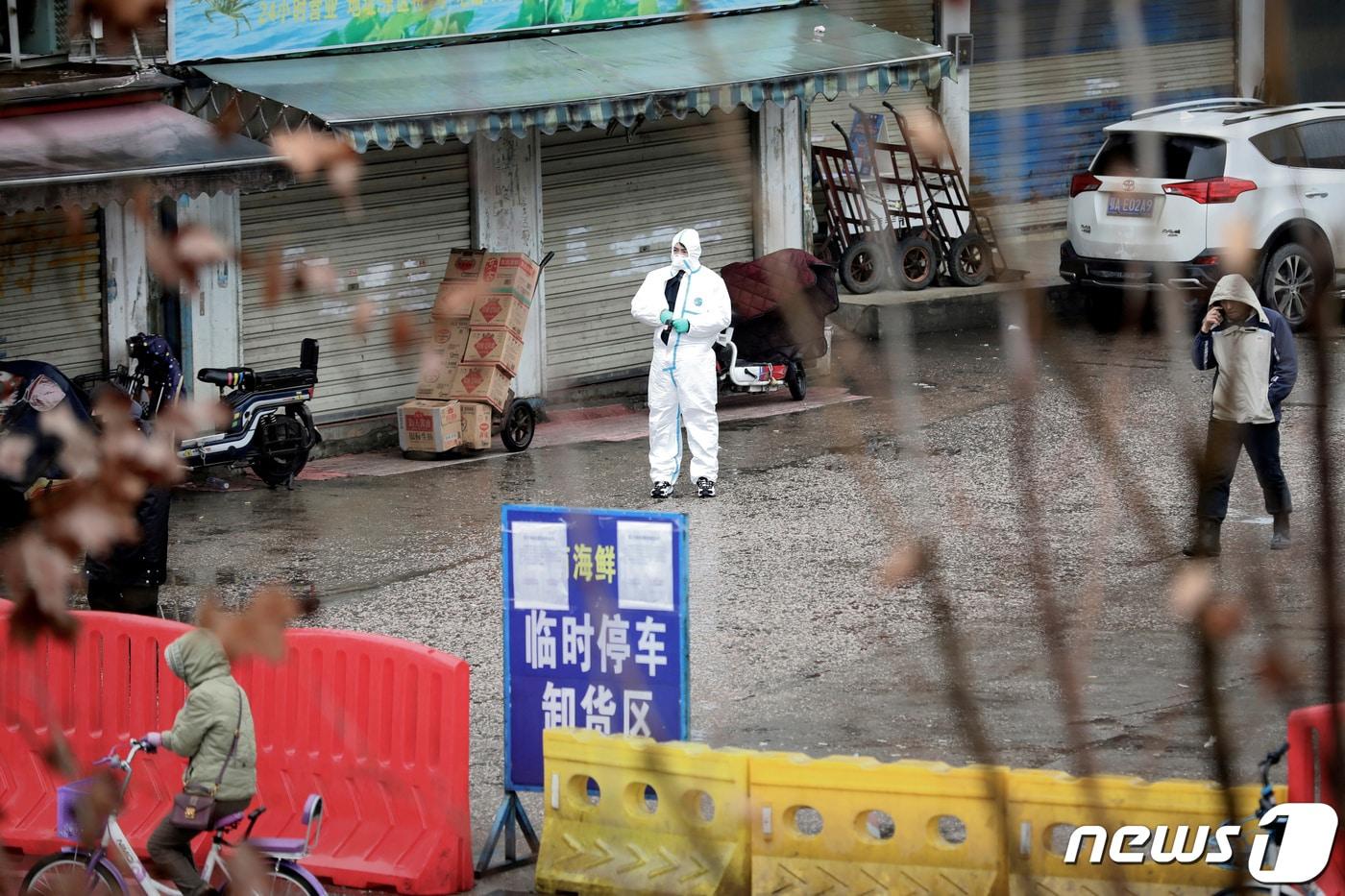 지난 2020년 1월10일 당시 우한 수산물시장의 모습. ⓒ 로이터=뉴스1 ⓒ News1 이동원 기자