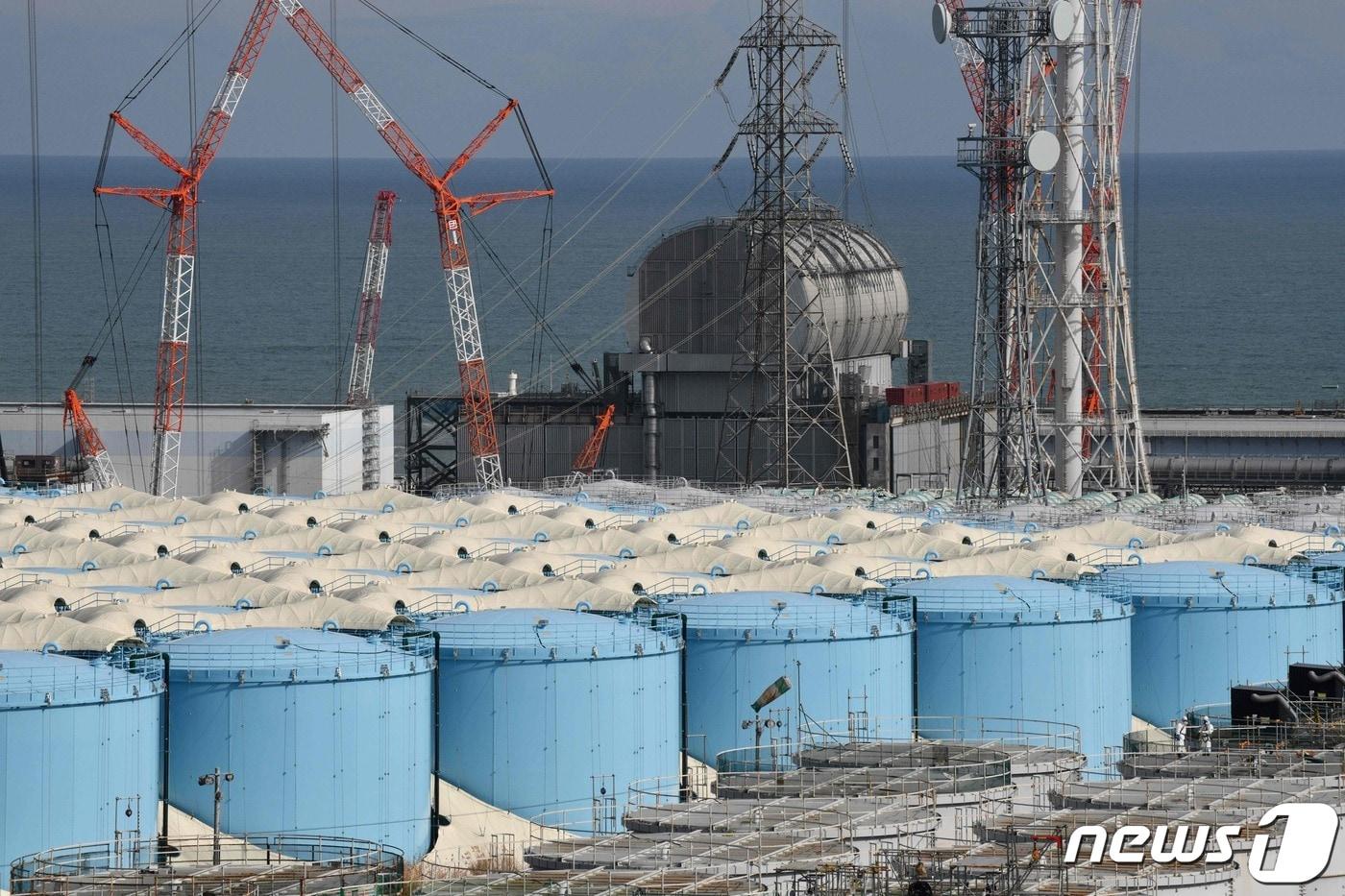 일본 후쿠시마 제1원자력발전소 내 방사성 오염수 저장탱크 &lt;자료사진&gt; ⓒ AFP=뉴스1