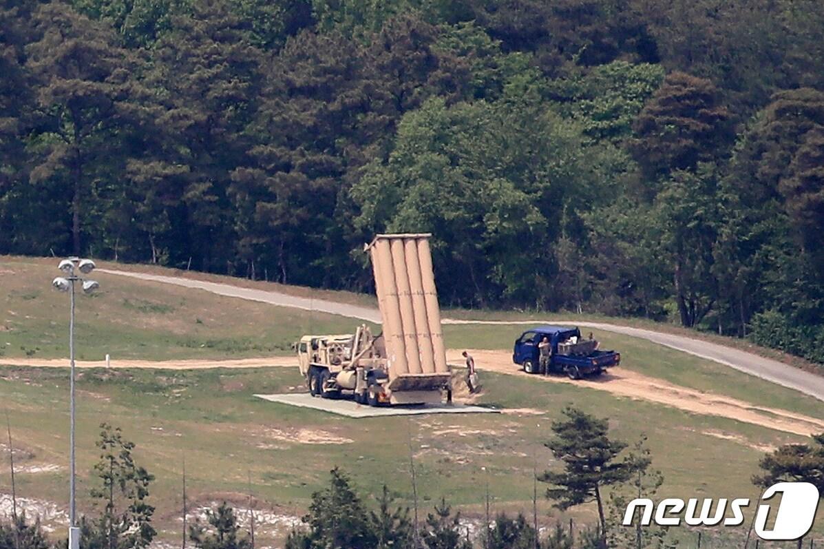 경북 성주군 초전면 소성리의 주한미군 고고도미사일방어체계&#40;사드·THAAD&#41; 발사대. 2021.5.14/뉴스1 ⓒ News1 공정식 기자