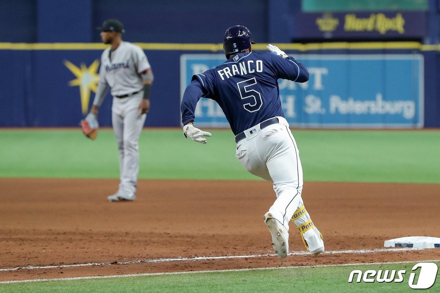 메이저리그&#40;MLB&#41; 템파베이 레이스 완더 프랑코. == ⓒ AFP=뉴스1 ⓒ News1 조재현 기자