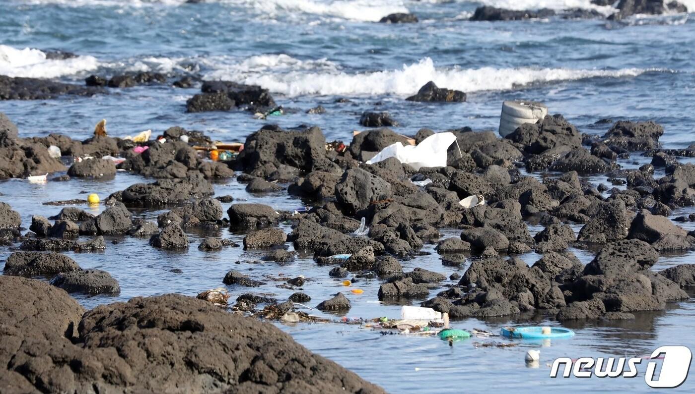 제주 구좌읍 행원리 해상에 각종 해양 쓰레기들이 떠있다.&#40;사진은 기사 내용과 관련 없음&#41;ⓒ News1 오현지 기자