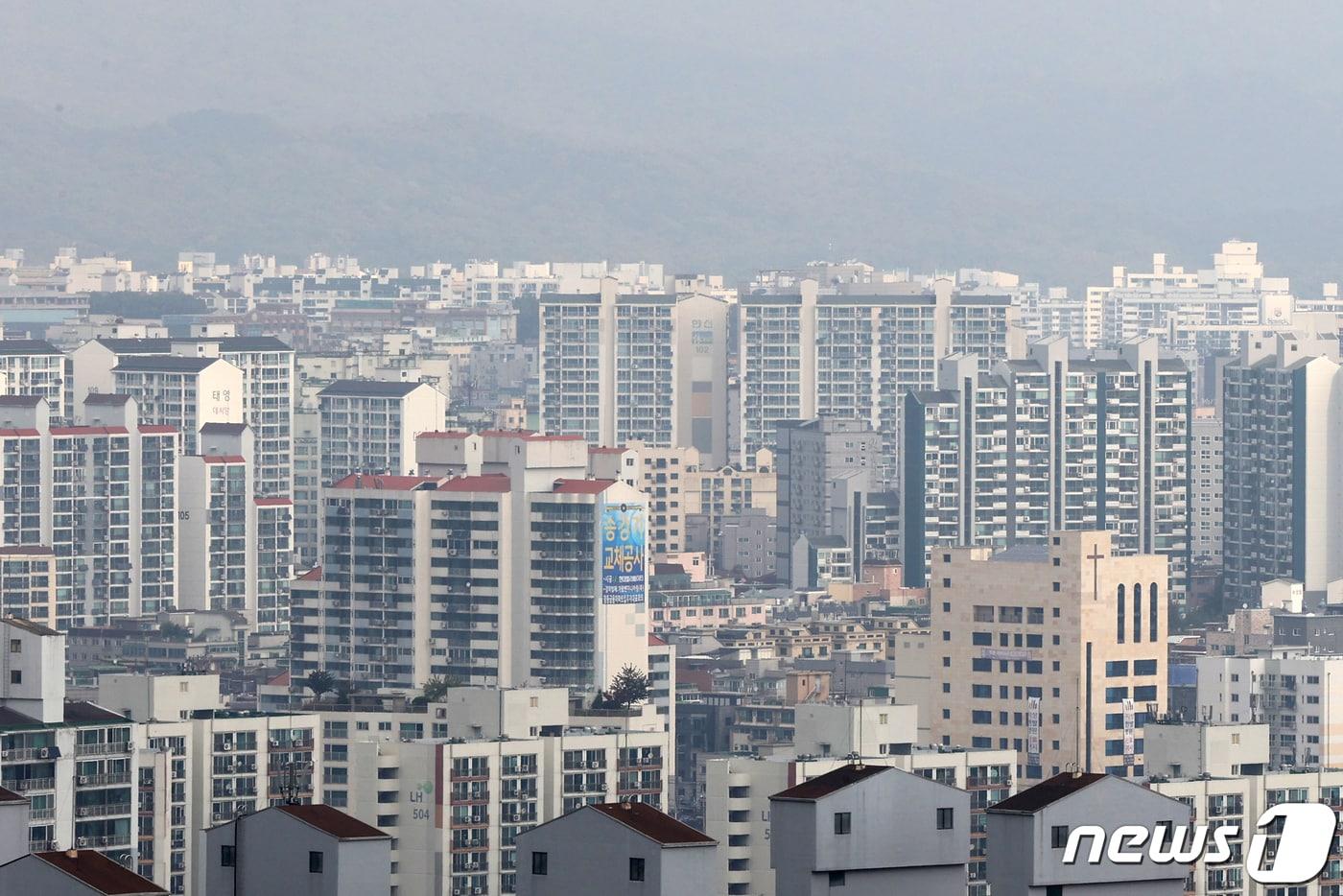 서울 강북구 북서울꿈의숲에서 바라본 도봉구 아파트 단지. /뉴스1 ⓒ News1 이광호 기자