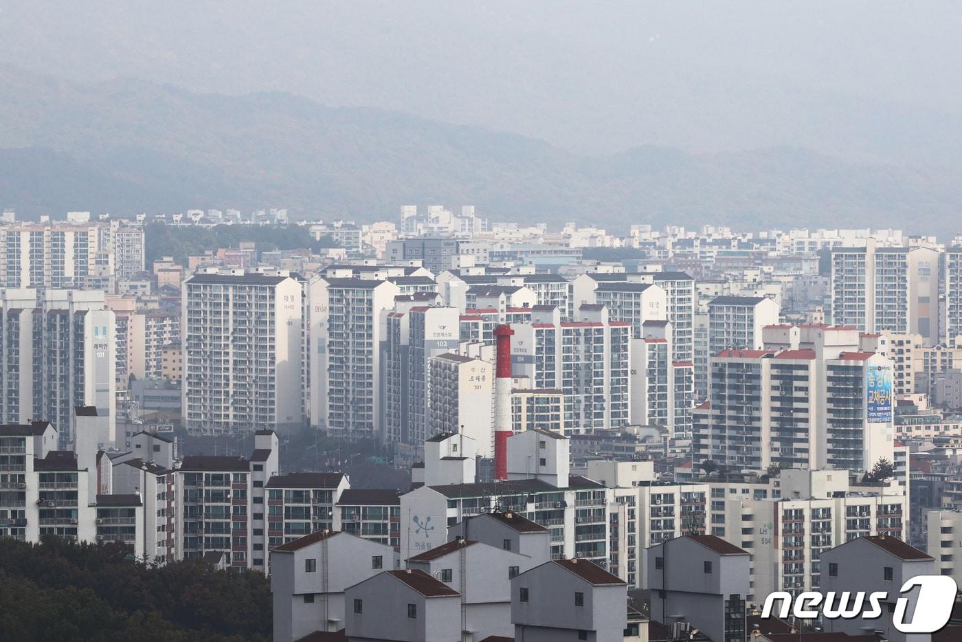 서울 강북구 북서울꿈의숲에서 바라본 도봉구 아파트 단지들. &#40;자료사진&#41; 2022.10.23/뉴스1 ⓒ News1 이광호 기자