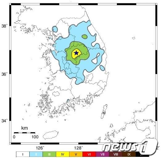 지난달 29일 규모 4.1의 지진이 발생했던 충북 괴산에서 1일 2.9 규모의 여진이 발생했다.&#40;자료사진&#41; / 뉴스1