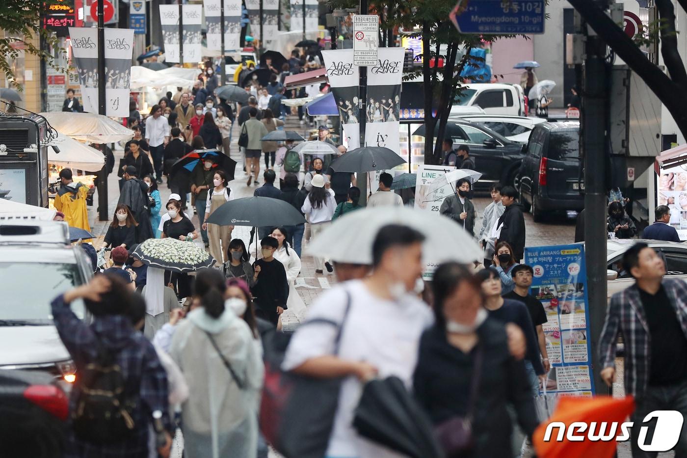 서울 중구 명동거리. ⓒ News1 민경석 기자