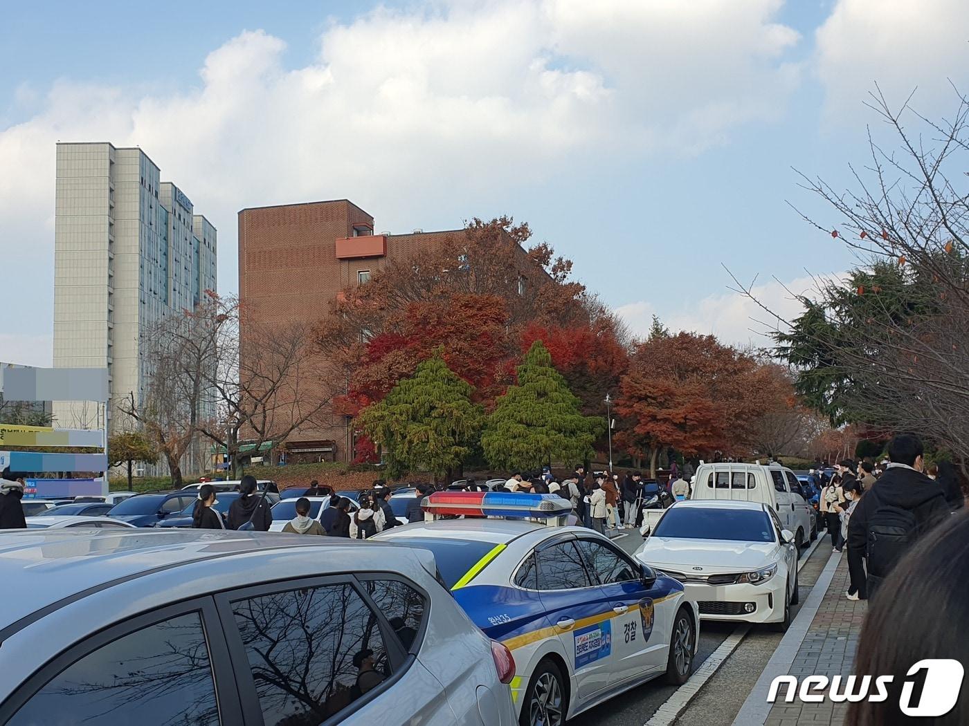 16일 전북경찰청에 따르면 이날 오후 2시20분께 전북의 한 대학교에 폭발물이 설치됐다는 경찰 신고가 접수됐다.&#40;독자제공&#41;2022.11.16/뉴스1