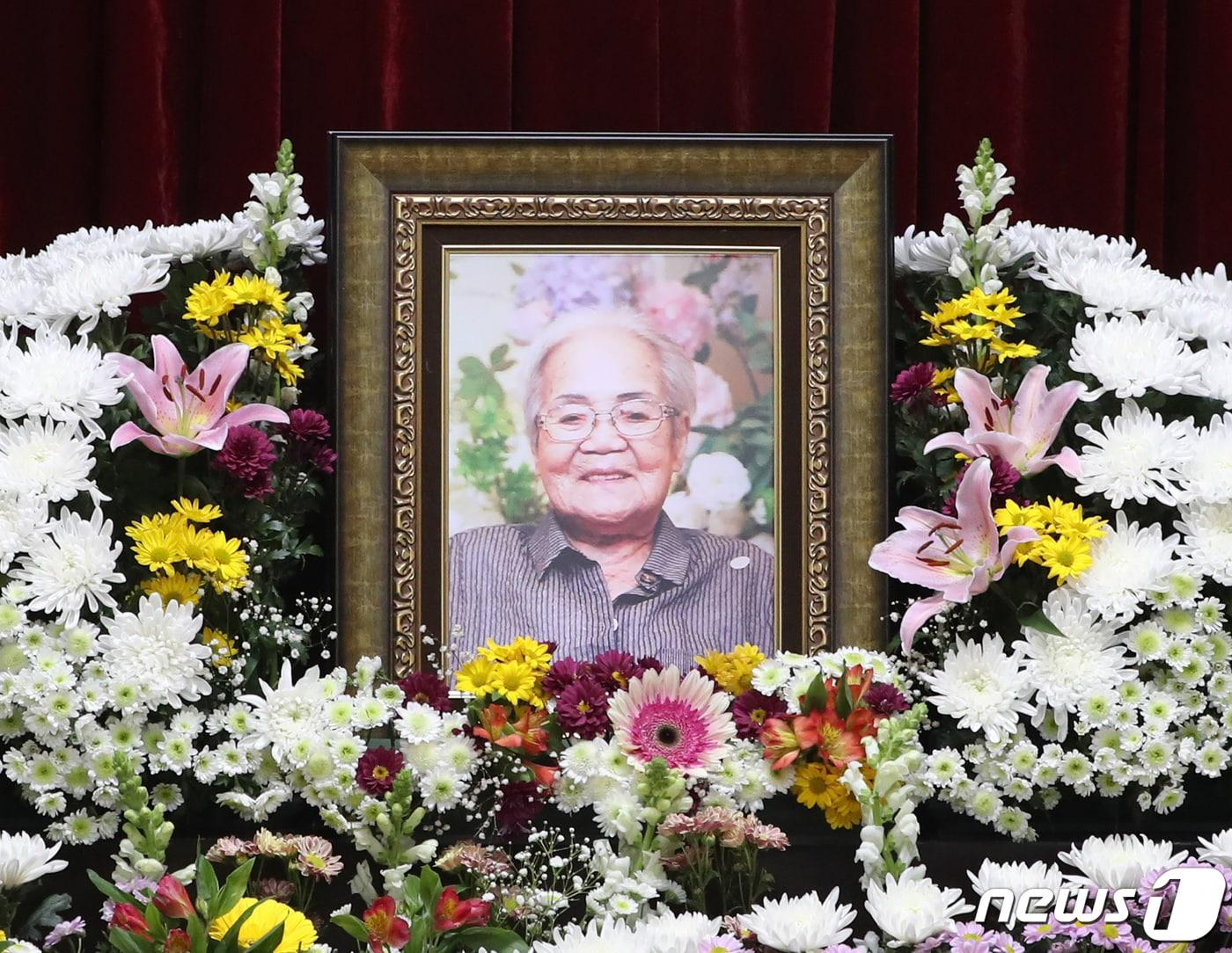 27일 오후 경기 광주시 경안장례식장에 일본군 위안부 피해자 고&#40;故&#41; 이옥선 할머니 빈소가 마련돼 있다. 2022.12.27/뉴스1 ⓒ News1 김영운 기자