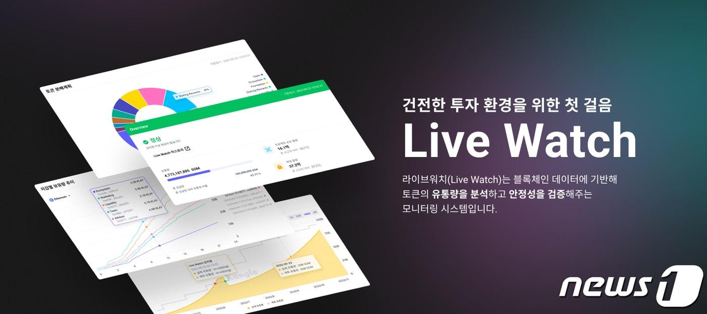 쟁글 운영사 크로스앵글이 론칭한 실시간 유통량 모니터링 서비스 &#39;라이브워치&#39;. &#40;크로스앵글 자료 제공&#41;