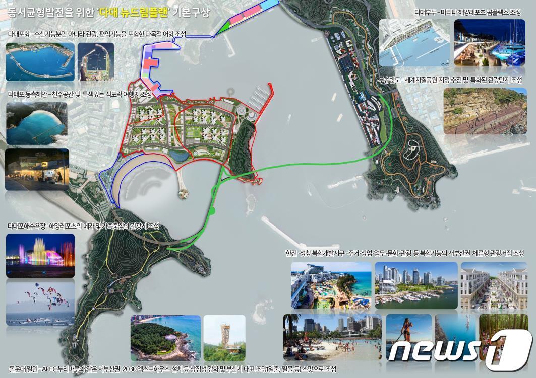  부산시가 추진하고 있는 다대뉴드림플랜 사업 구상도&#40;부산시 제공&#41;