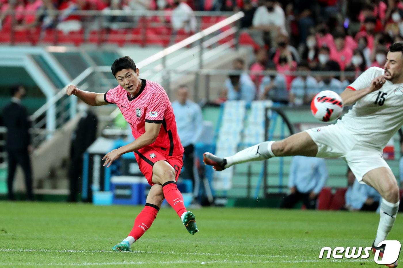 축구대표팀 공격수 조규성. /뉴스1 ⓒ News1 황기선 기자