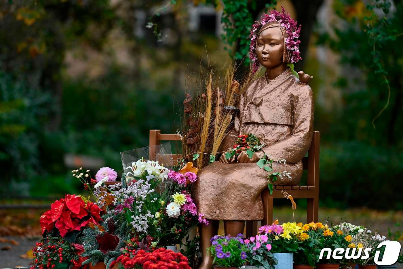 독일 수도 베를린 미테구에 설치된 &#39;평화의 소녀상&#39;. ⓒ AFP=뉴스1 ⓒ News1 김예슬 기자