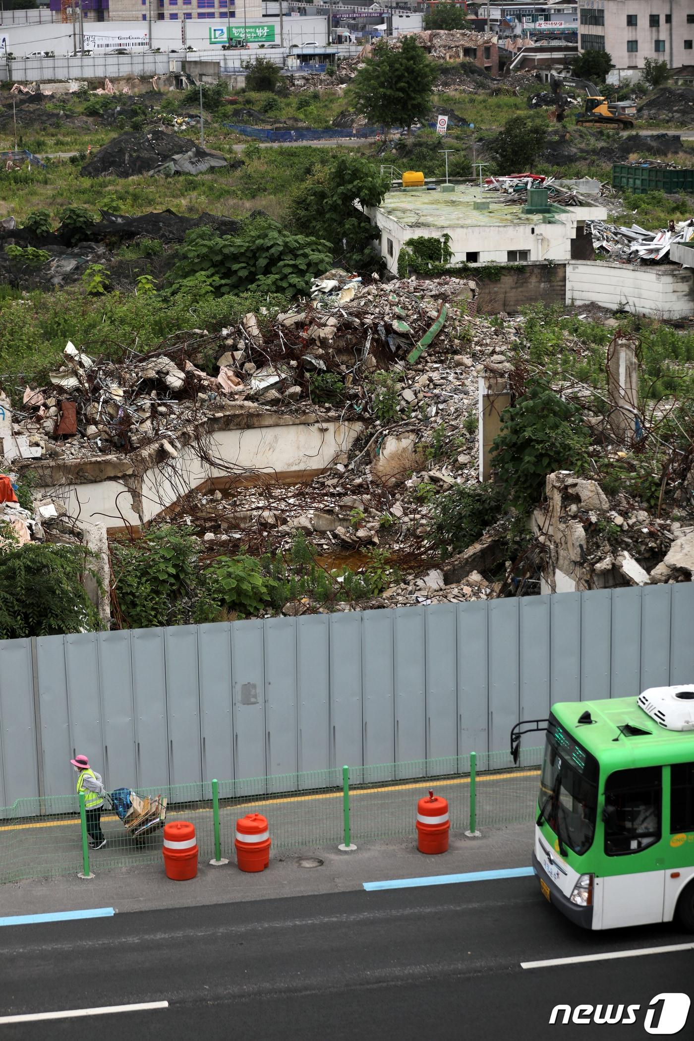 광주 동구 학동4구역 재개발공사 현장./뉴스1 ⓒ News1