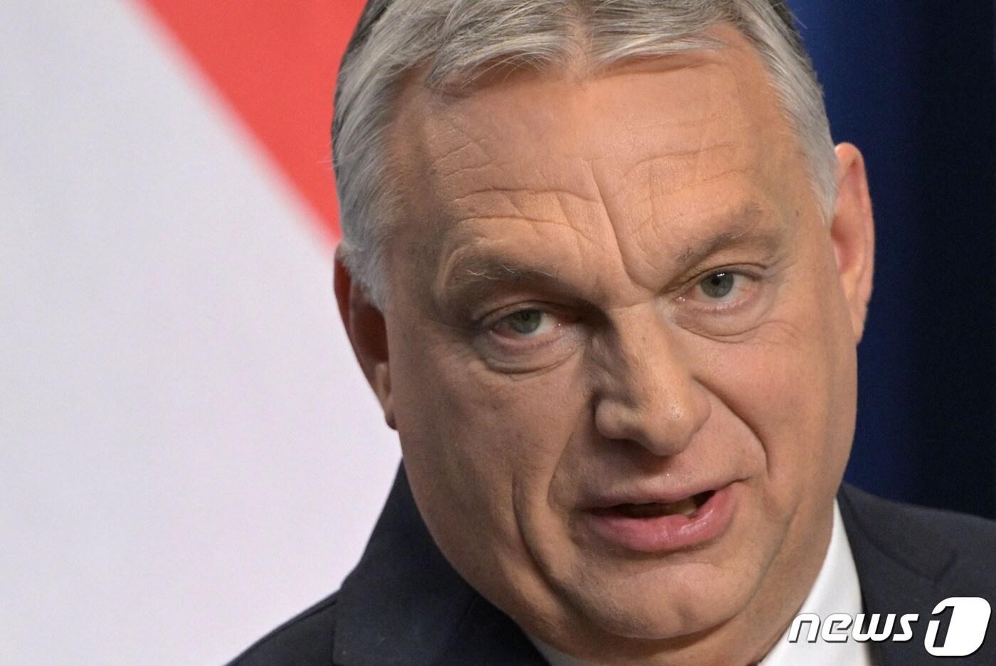 빅토르 오르반 헝가리 총리가 지난 4월 총선 승리 후 기자회견에서 발언하고 있다. ⓒ AFP=뉴스1 ⓒ News1 강민경 기자