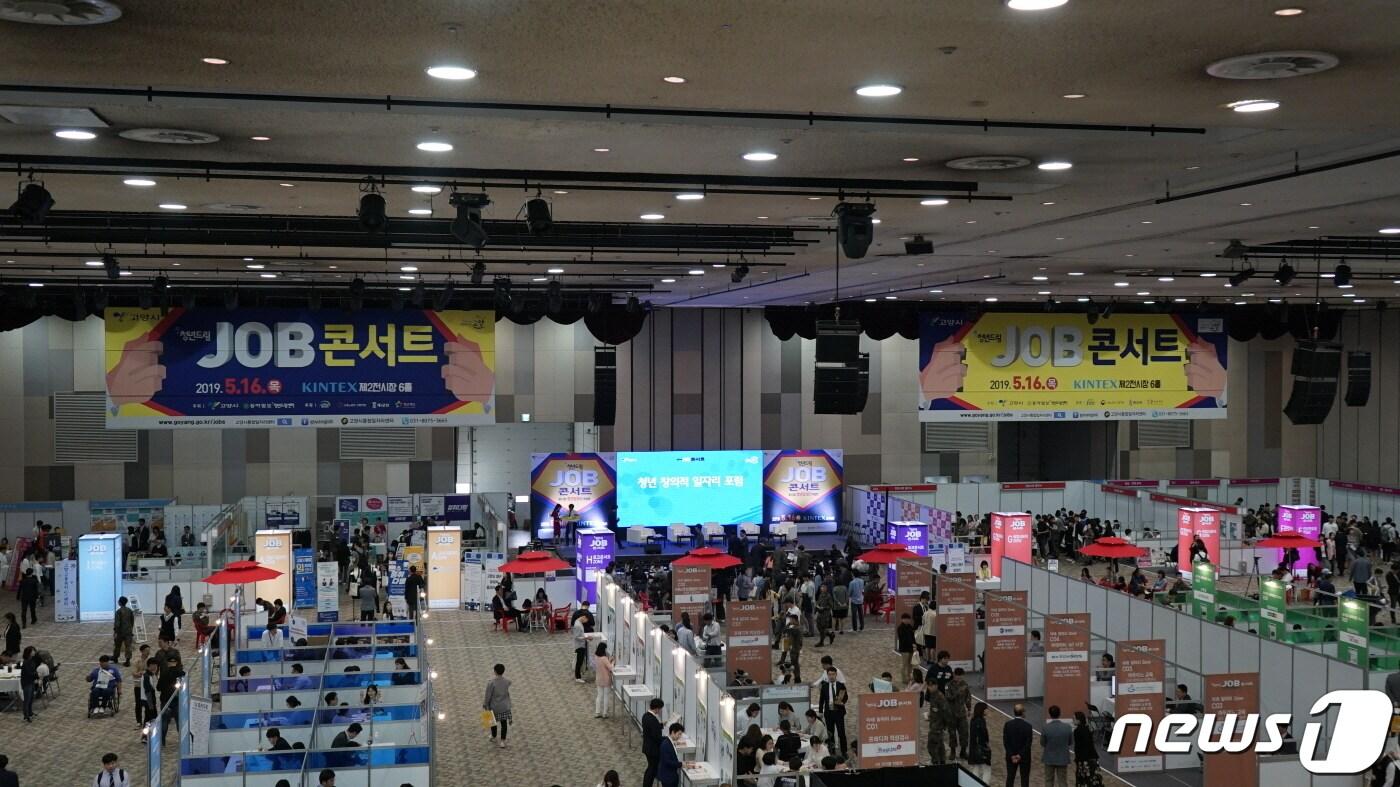 지난 2019년 ‘청년드림 JOB콘서트’가 열린 킨텍스 행사장. &#40;고양시청 제공&#41; ⓒ 뉴스1