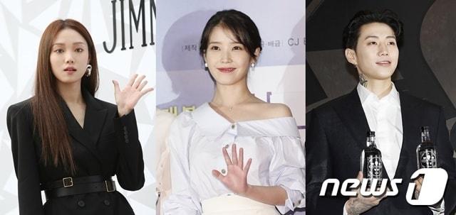 &#40;왼쪽부터&#41; 이성경, 아이유, 박재범 ⓒ 뉴스1