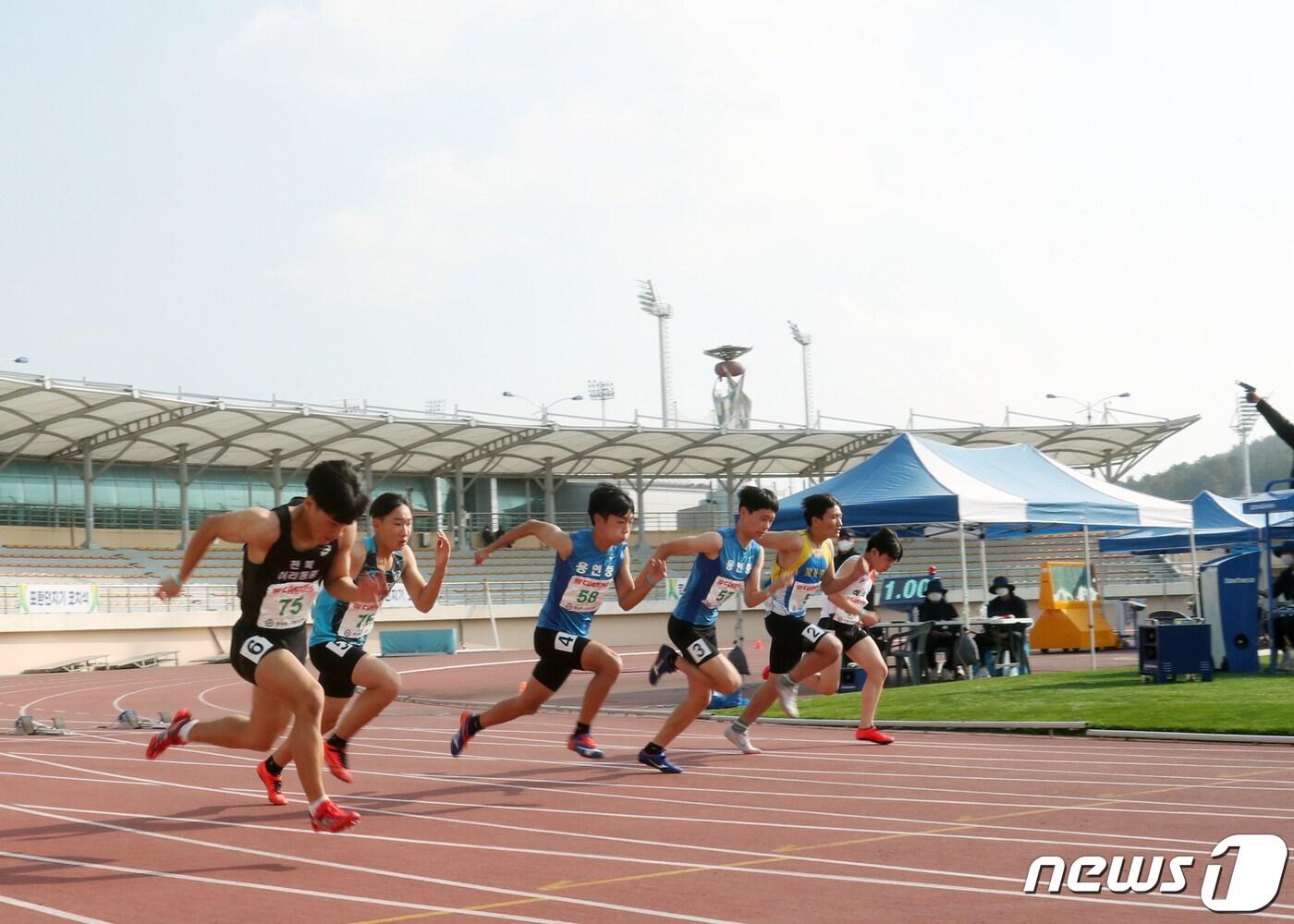 지난해 무관중으로 열린 추계 전국 육상경기대회 모습.&#40;보은군 제공&#41;