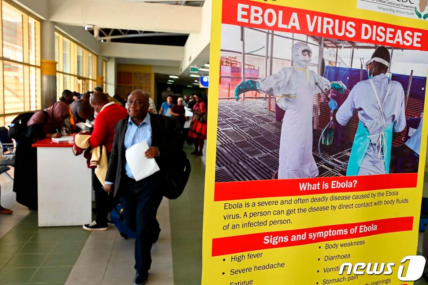 우간다 에볼라 유행 당시 국경을 접한 케냐는 국제공항 내 검진소를 마련했다. 2019. 6. 17. &#40;본문과 관련없음&#41; ⓒ AFP=뉴스1 ⓒ News1 최서윤 기자
