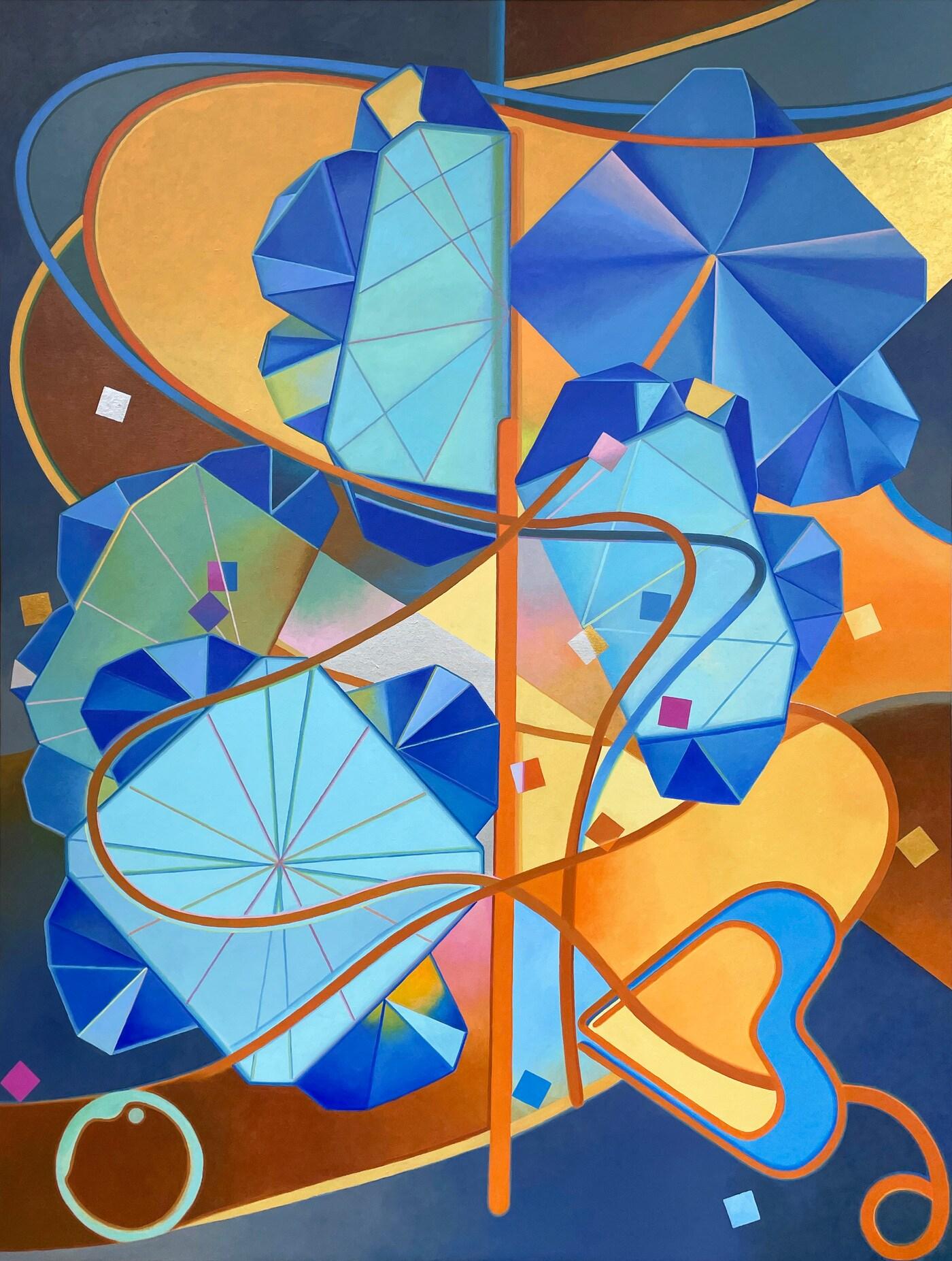  박정혜, Rotary 808, 2022-2023, Acrylic on linen&#40;mounted on wood panel&#41;, 166 x 124 cm &#40;BB&M갤러리 제공&#41;