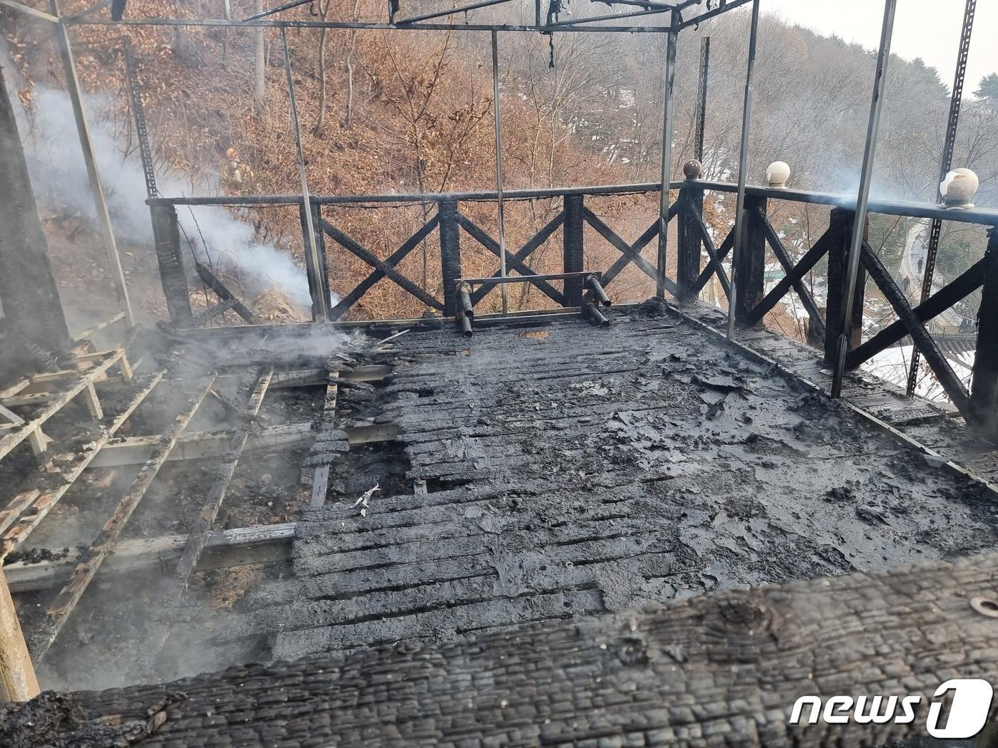 6일 오후 1시41분께 전북 군산시 송풍동 염불사에서 불이났다.&#40;전북소방본부 제공&#41;2023.1.6/뉴스1