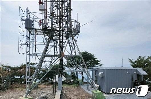 가엽산으로 이전한 충주 중계소.&#40;충북교통방송 제공&#41;.2023.10.24./뉴스1