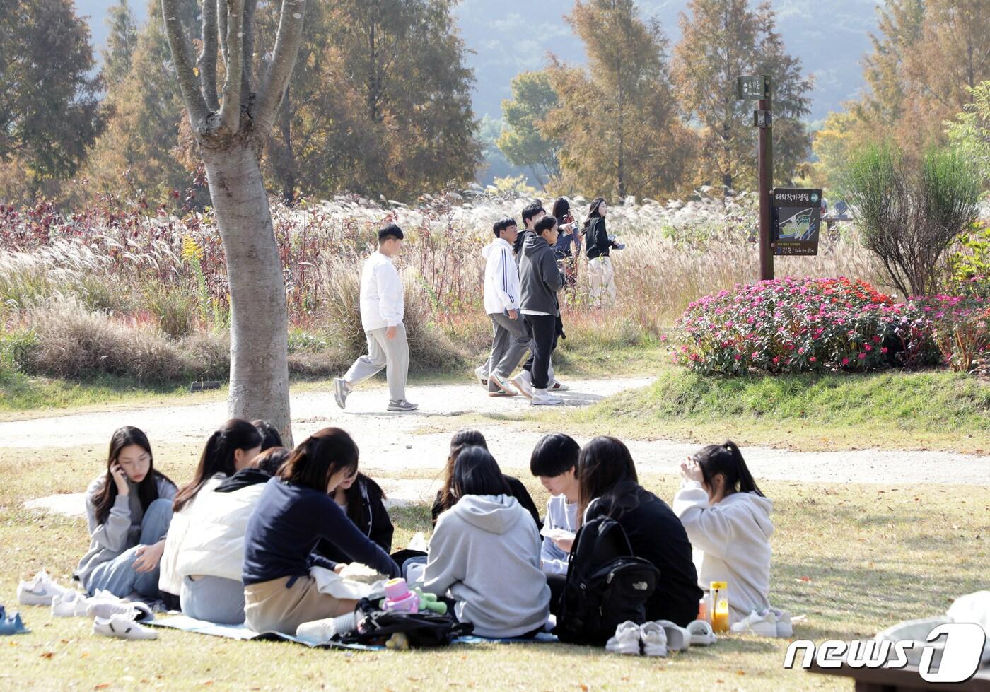 울산 태화강국가정원에서 지난해 10월 시민들이 선선한 가을날씨를 만끽하며 시간을 보내고 있다./뉴스1 ⓒ News1 김지혜 기자