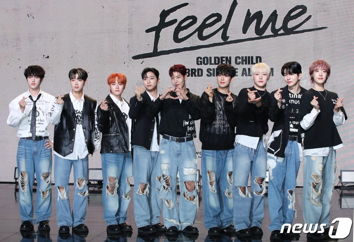 그룹 골든차일드&#40;Golden Child&#41; 봉재현&#40;왼쪽부터&#41;과 동현, 승민, 주찬, 대열, 지범, 장준, 보민, 태그 ⓒ News1 권현진 기자