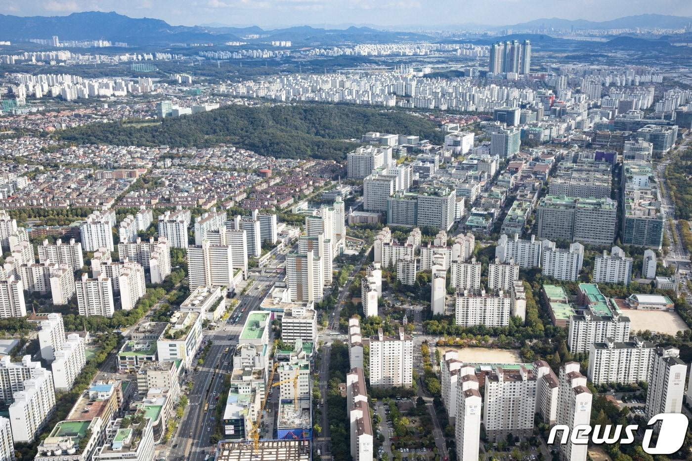 경기 고양시 일산신도시 전경.