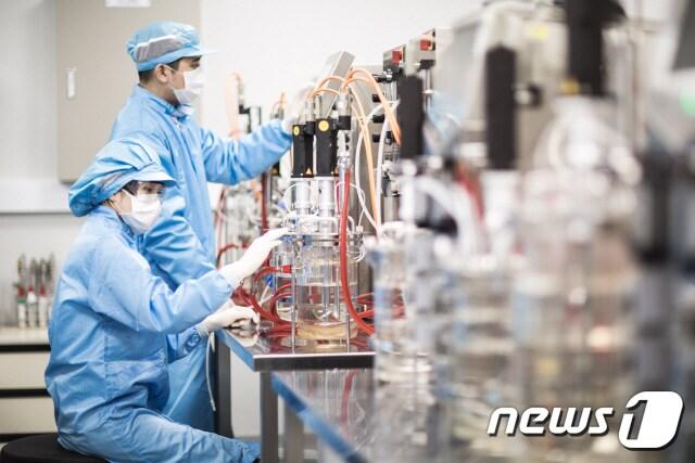 대웅제약 연구원들이 실험실에서 신약 개발 연구에 집중하고 있다.&#40;대웅제약 제공&#41;/뉴스1 ⓒ News1