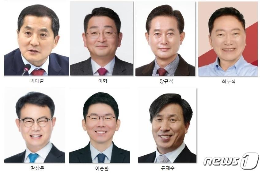 진주갑 예비후보 등록·출마 예상자들&#40;정당, 이름 순&#41;.