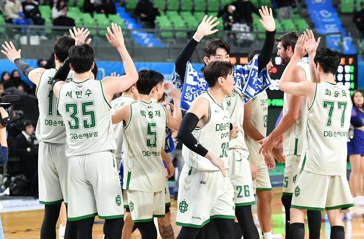 2연패에서 벗어난 원주 DB&#40;KBL 제공&#41;