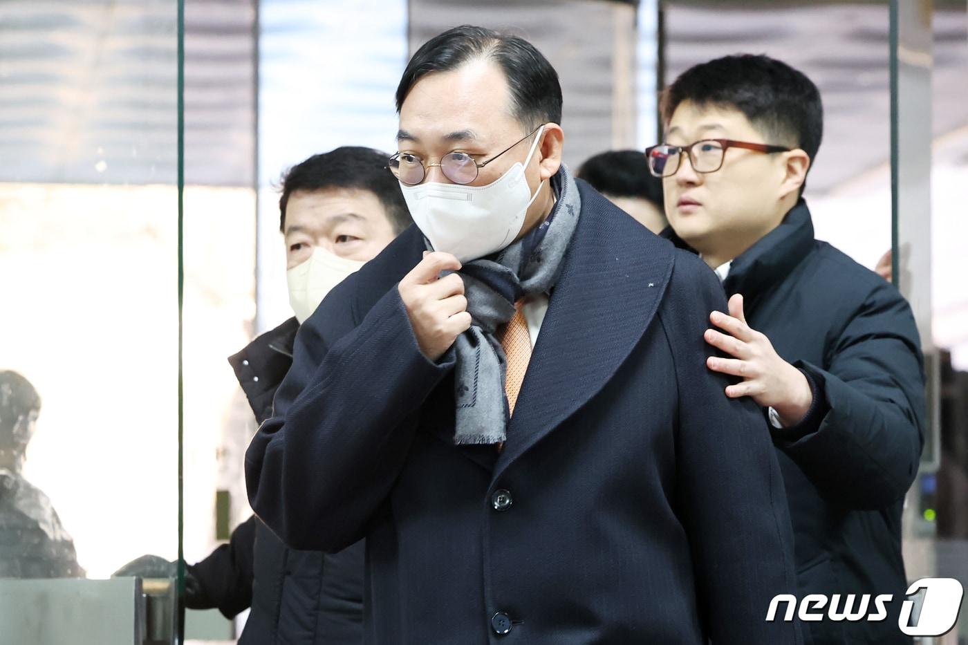 &#39;백현동 수사무마 금품수수 의혹&#39;을 받는 곽정기 변호사. 2023.12.22/뉴스1 ⓒ News1 민경석 기자