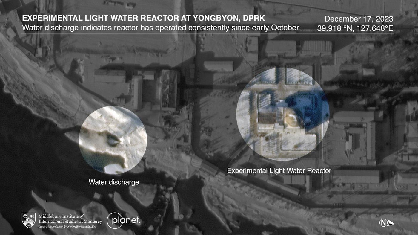 북한 평안북도 영변 핵시설 내 실험용 경수로&#40;ELWR&#41; 건물 일대를 촬영한 10월17일자 위성사진 &#40;미국 미들베리연구소/플래닛랩스&#41;
