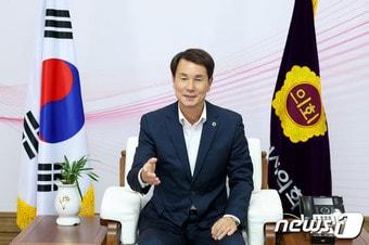 이상래 대전시의회 의장이 뉴스1과 신년 인터뷰를 하고 있다./뉴스1 ⓒ News1 