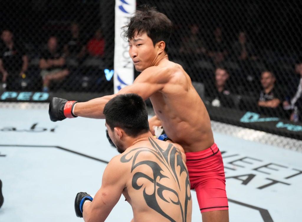 경기 중인 이정영의 모습.&#40;UFC 제공&#41;