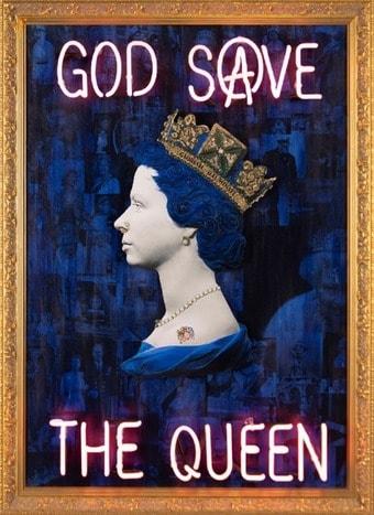 마크 슬로퍼 &#39;갓 세이브 더 퀸&#39;&#40;God Save the Queen&#41; 105 x 128cm, 2022&#40;스타트아트 제공&#41; 