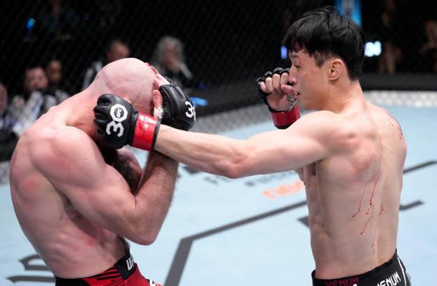 최두호가 3년 2개월만의 UFC 복귀전에서 아쉬운 무승부를 기록했다.&#40;UFC 제공&#41;