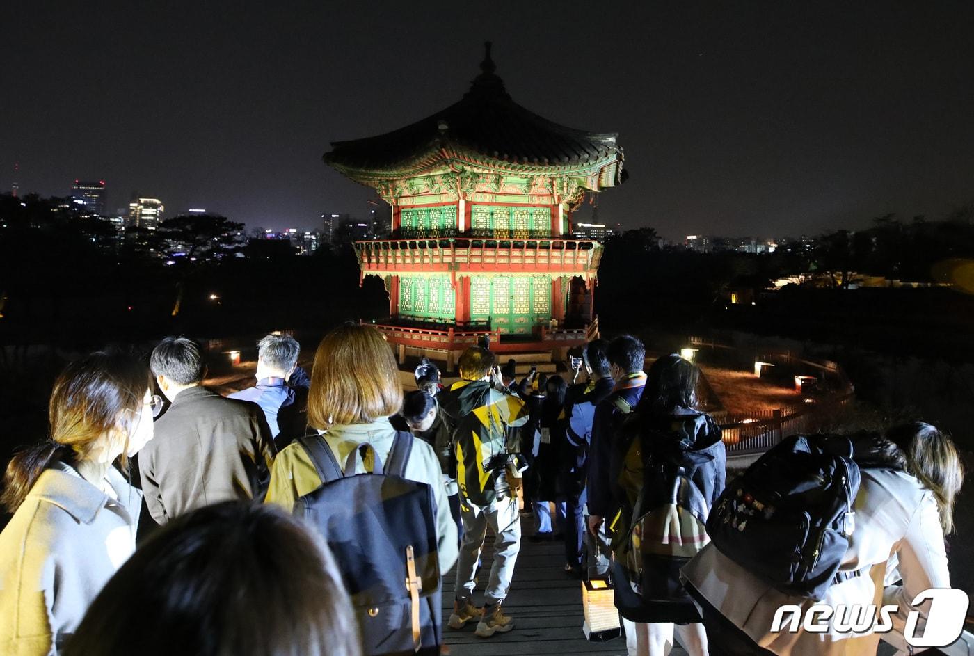 서울 경복궁에서 열린 경복궁 별빛야행 사전행사. 2023.4.13/뉴스1 ⓒ News1 구윤성 기자