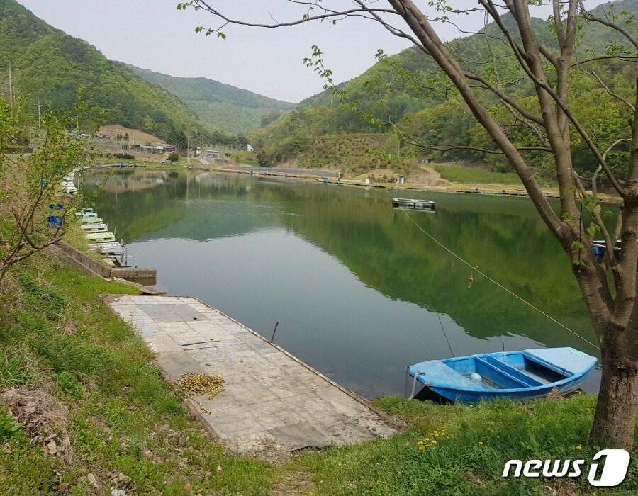 충북 보은군 회인면에 위치한 한 낚시터. &#40;보은군 제공&#41; 