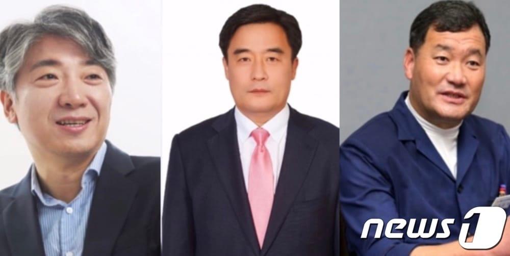 왼쪽부터 최택용 더불어민주당 기장지역위원장, 정동만 국민의힘 국회의원, 오규석 전 기장군수 