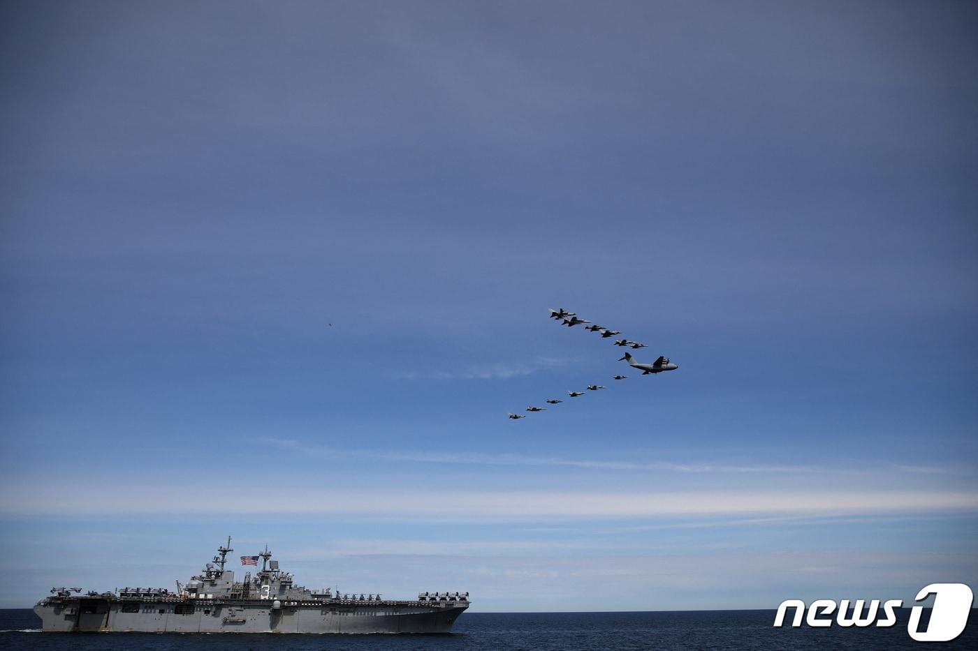 스웨덴 발틱해 상공에서 미국과 북대서양조약기구&#40;NATO·나토&#41;와 연례 합동군사훈련인 &#39;발톱스-2022&#39;가 진행 중이다. 2022.6.6 ⓒ 로이터=뉴스1 ⓒ News1 정윤미 기자