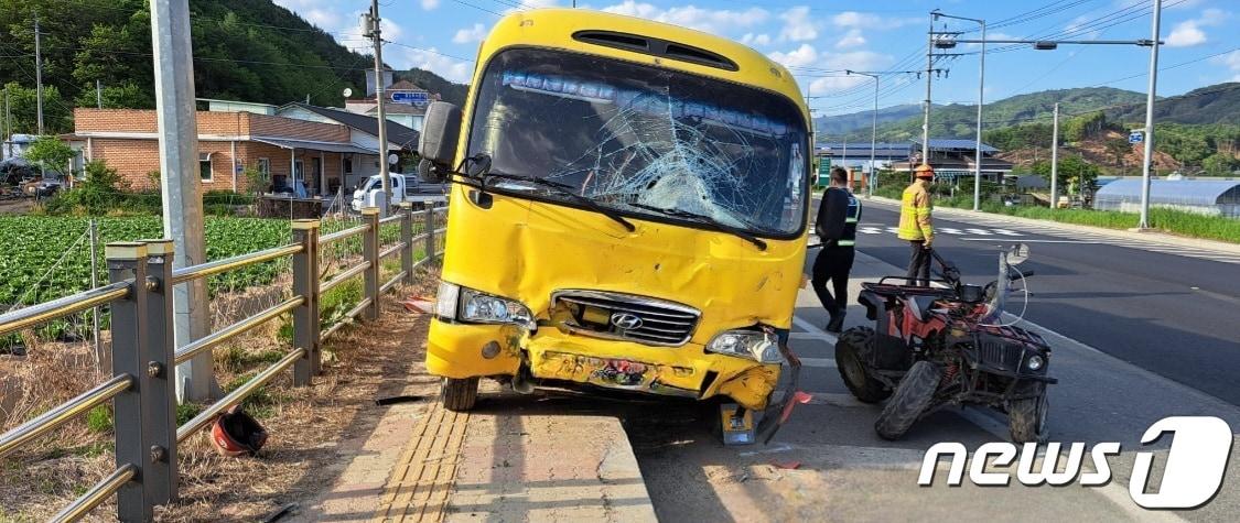 강원 횡성군 둔내면 교통사고 현장.&#40;횡성소방서 제공&#41;