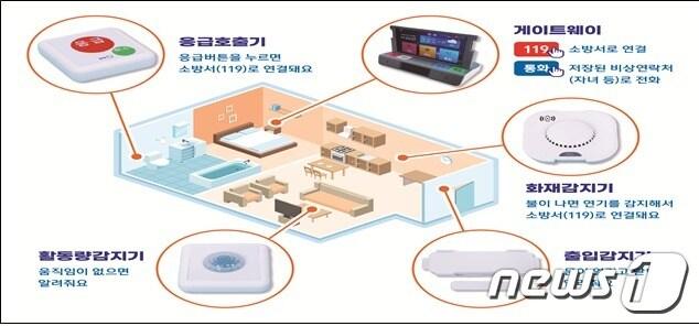 독거노인·장애인 응급안전안심서비스 사업 개요&#40;보건복지부 제공&#41;