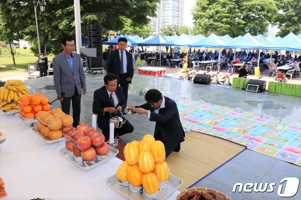 &#40;사&#41;보은군황토대추연합회가 주관한 &#39;대추풍년기원제&#39; 모습. /뉴스1 